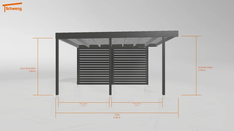 #DE Schweng Flachdachcarport C600+ (ID 9wp55y) #MTG