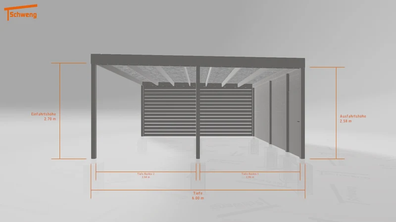 #DE Schweng Flachdachcarport C600 (ID ygn284) #MTG