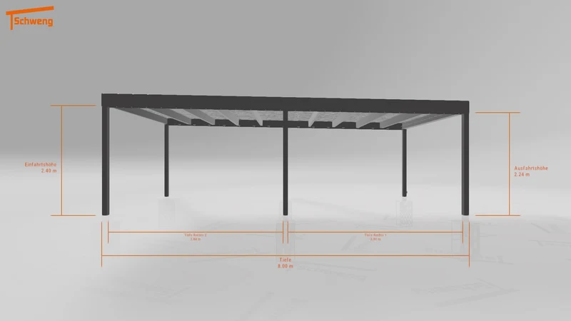 #DE Schweng Flachdachcarport C600+ (ID mj77q9) #MTG