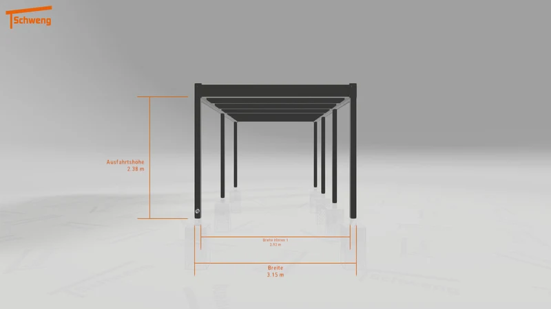 #DE Schweng Flachdachcarport C600 (ID pbjdz8)