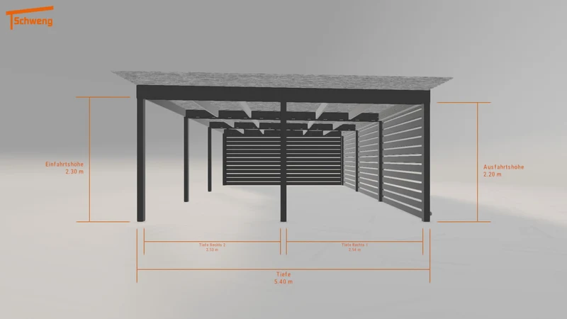 #DE Schweng Flachdachcarport C600 (ID rjzk5z) #MTG