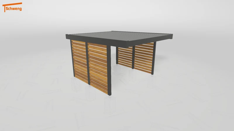 #AT Schweng Flachdachcarport C600+ (ID 5mw8rd)