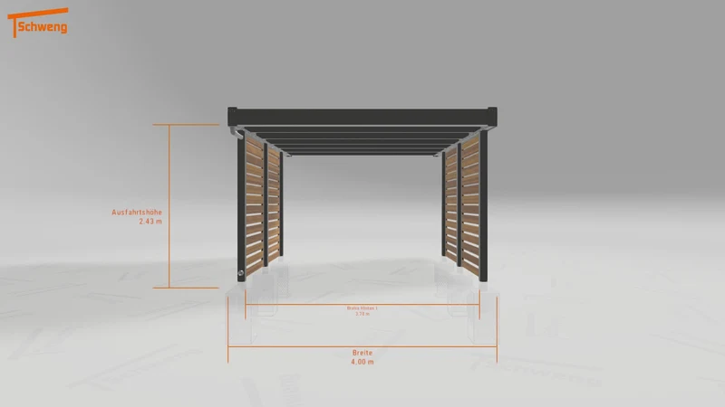 #AT Schweng Flachdachcarport C600+ (ID 5mw8rd)