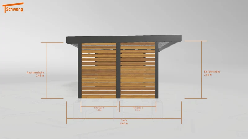 #AT Schweng Flachdachcarport C600+ (ID 5mw8rd)