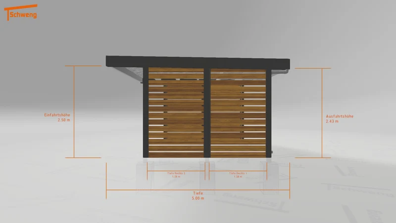 #AT Schweng Flachdachcarport C600+ (ID 5mw8rd)