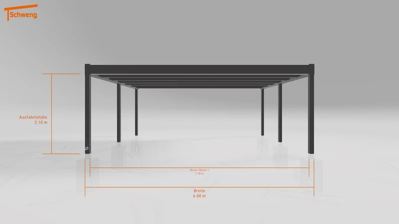 #DE Schweng Flachdachcarport C600+ (ID k2yyvz)