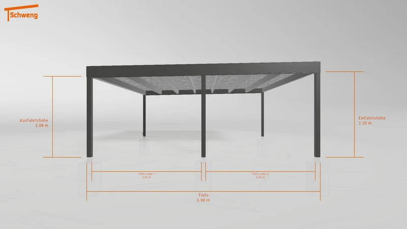#DE Schweng Flachdachcarport C600+ (ID v4rd97)