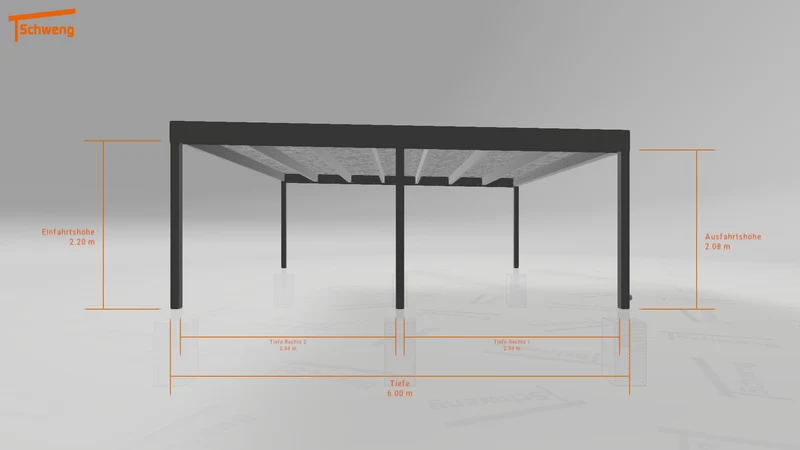#DE Schweng Flachdachcarport C600+ (ID v4rd97)