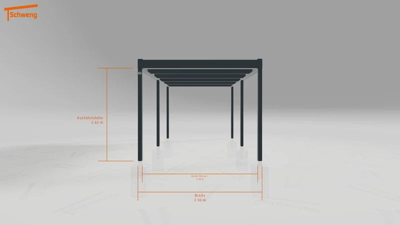 #DE Schweng Flachdachcarport C600 (ID g7g8yr)