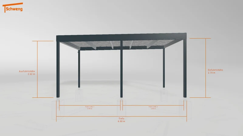 #DE Schweng Flachdachcarport C600 (ID g7g8yr)