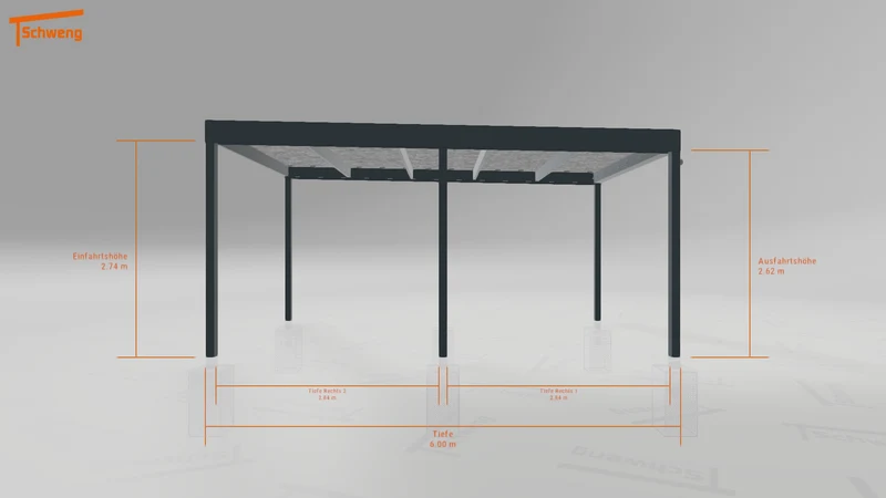 #DE Schweng Flachdachcarport C600 (ID g7g8yr)