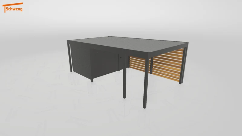 #DE Schweng Flachdachcarport C600+ (ID n5x7zg) #MTG