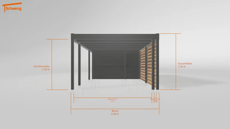 #DE Schweng Flachdachcarport C600+ (ID n5x7zg) #MTG