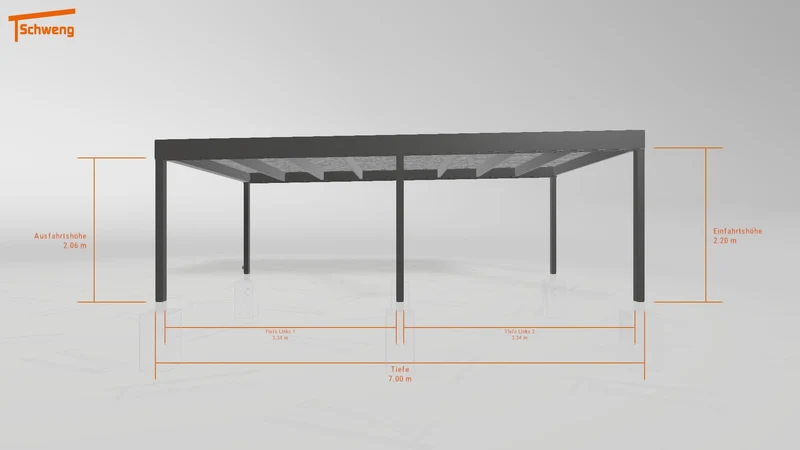 #CH Schweng Flachdachcarport C600 (ID x7n3jw)