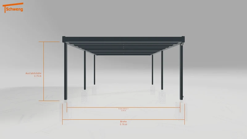 #DE Schweng Flachdachcarport C600+ (ID qdwn5z) #MTG