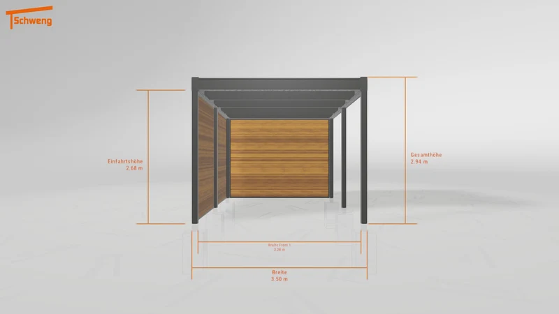 #DE Schweng Flachdachcarport C600 (ID 42jqvm)