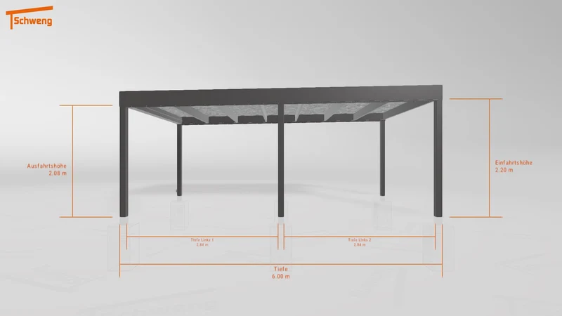 #AT Schweng Flachdachcarport C600 (ID x7n45d)