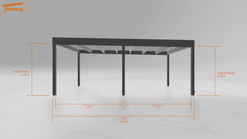 #AT Schweng Flachdachcarport C600 (ID x7n45d)