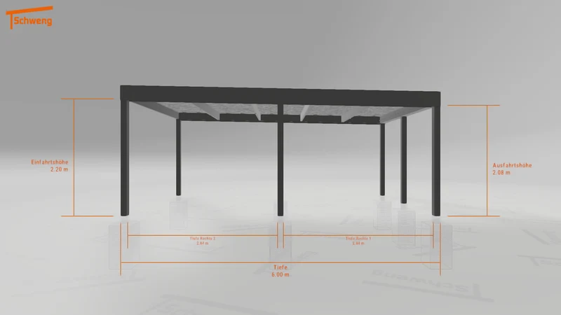 #DE Schweng Flachdachcarport C600 (ID mj7qvw) #MTG