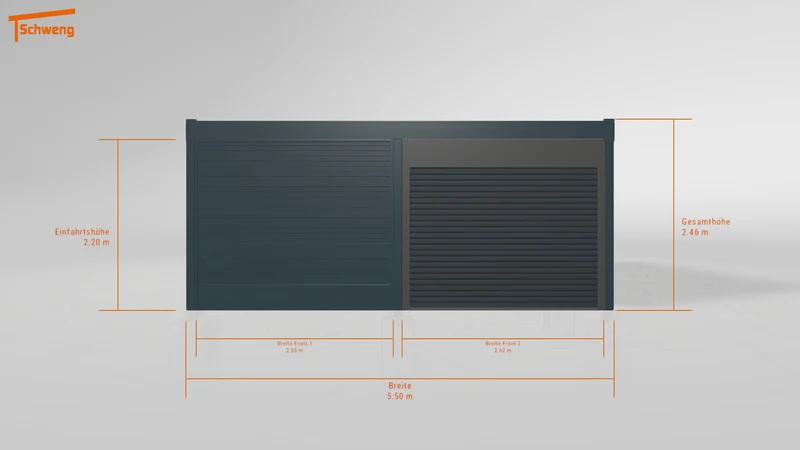 #DE Schweng Flachdachcarport C600 (ID ygnyr8)
