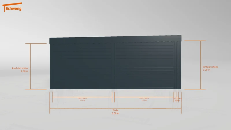 #DE Schweng Flachdachcarport C600 (ID ygnyr8)