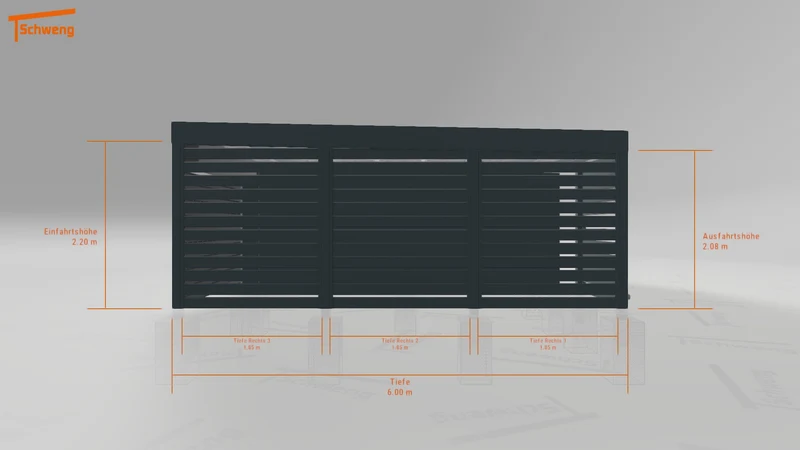 #DE Schweng Flachdachcarport C600 (ID ygnyr8)