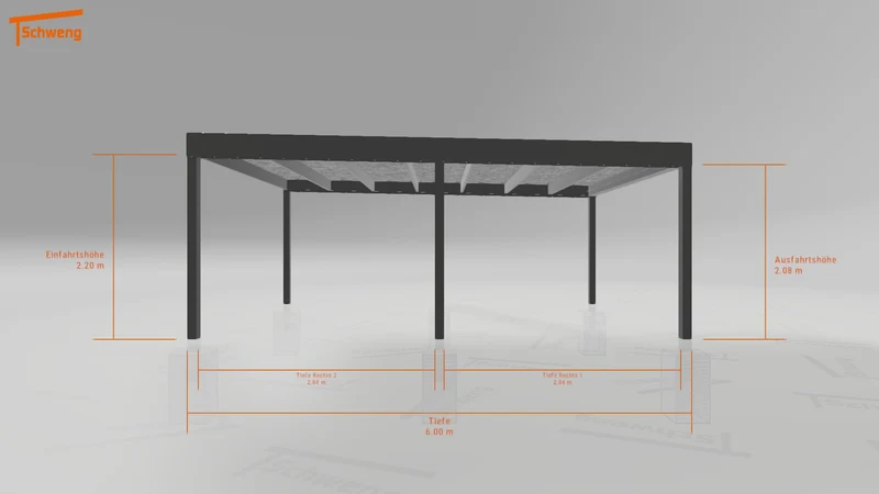 #DE Schweng Flachdachcarport C600 (ID 85b9v5) #MTG