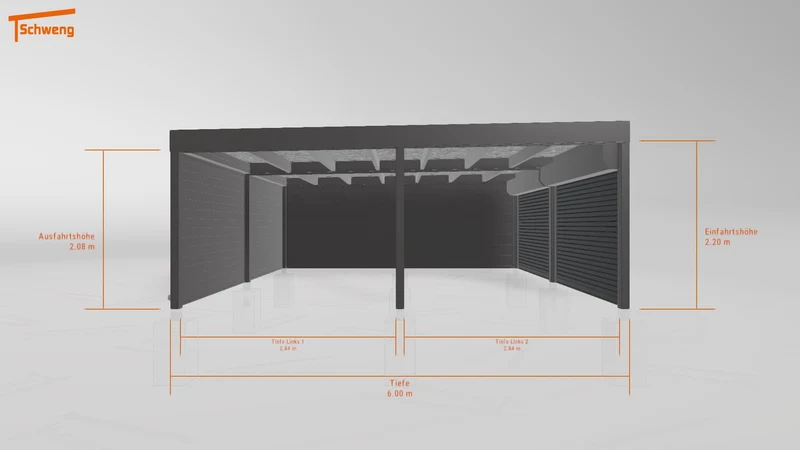 #DE Schweng Flachdachcarport C600+ (ID 338239) #MTG