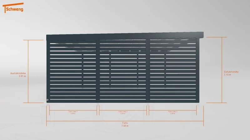 #DE Schweng Flachdachcarport C600 (ID w3n747) #MTG