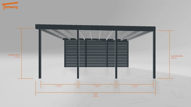 #DE Schweng Flachdachcarport C600 (ID w3n747) #MTG