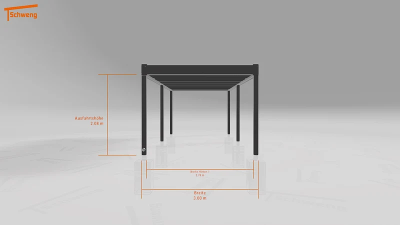 #DE Schweng Flachdachcarport C600+ (ID g7gdbq) #MTG