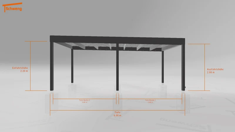 #DE Schweng Flachdachcarport C600+ (ID g7gdbq) #MTG