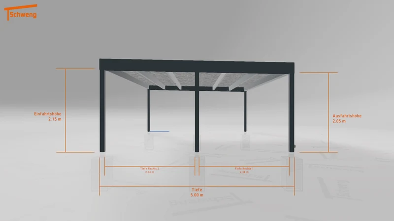 #DE Schweng Flachdachcarport C600+ (ID n5xvnr) #MTG