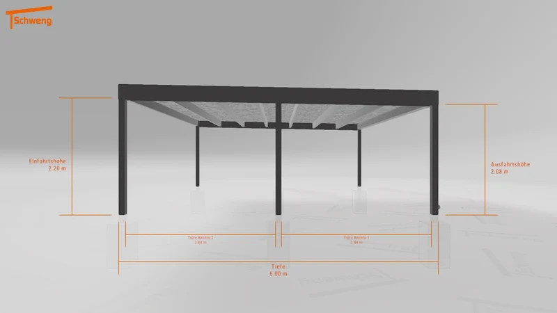 #DE Schweng Flachdachcarport C600+ (ID mj7w34)