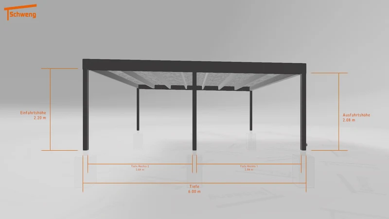 #DE Schweng Flachdachcarport C600+ (ID 338ggq) #MTG
