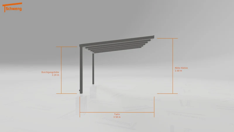 #DE Schweng Terrassenüberdachung S350 (ID 9wp534)