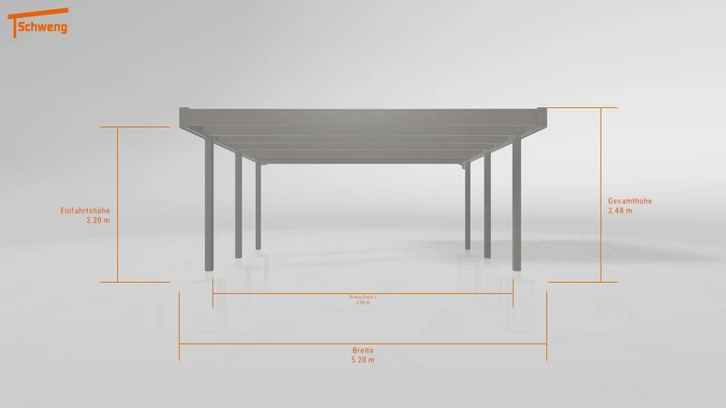 #DE Schweng Flachdachcarport C600+ (ID k2yg8z) #MTG