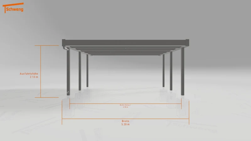 #DE Schweng Flachdachcarport C600+ (ID k2yg8z) #MTG