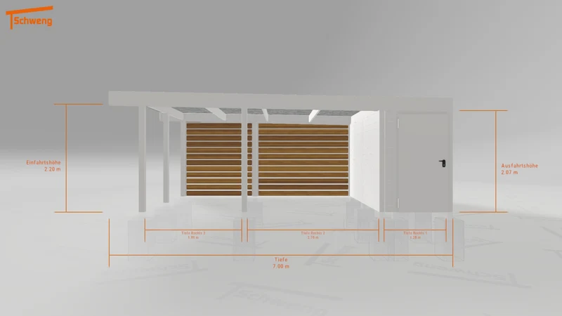 #DE Schweng Flachdachcarport C600 (ID qdwydv) #MTG