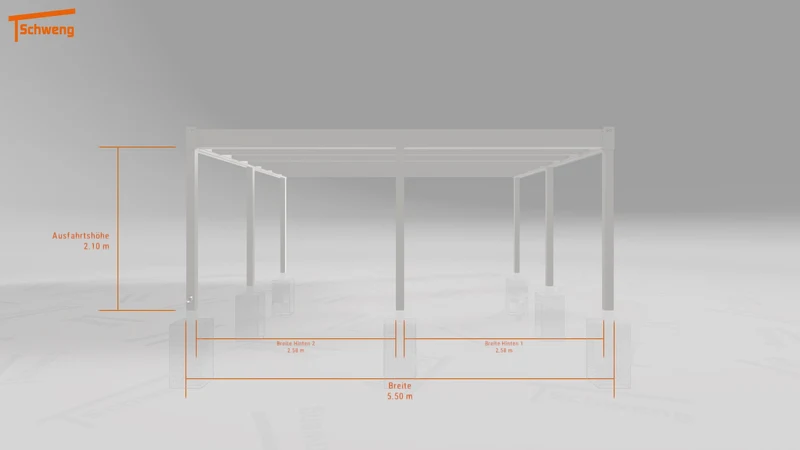 #DE Schweng Flachdachcarport C600 (ID n5xd57)