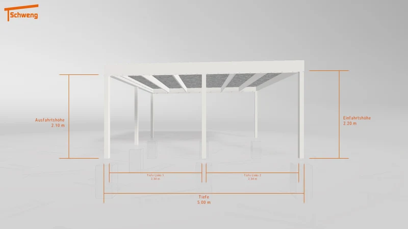 #DE Schweng Flachdachcarport C600 (ID n5xd57)