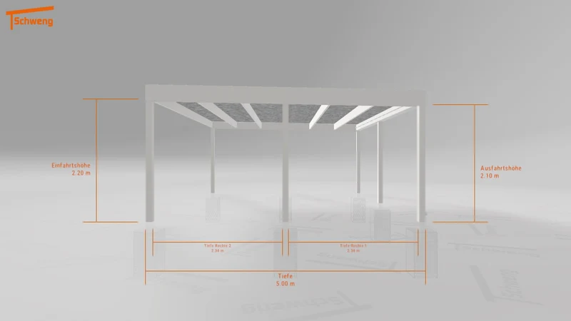 #DE Schweng Flachdachcarport C600 (ID n5xd57)