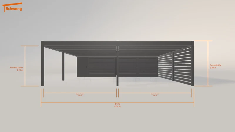 #DE Schweng Flachdachcarport C600+ (ID 9wpj7v) #MTG