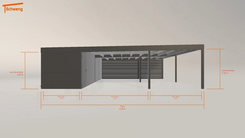 #DE Schweng Flachdachcarport C600+ (ID 9wpj7v) #MTG