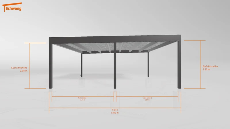 #DE Schweng Flachdachcarport C600+ (ID jj9d3q)