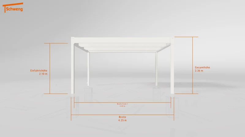 #DE Schweng Flachdachcarport C600 (ID x7nq3y)