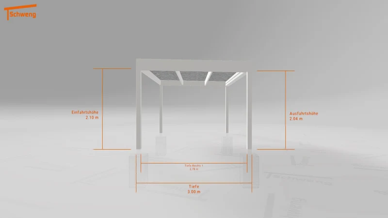 #DE Schweng Flachdachcarport C600 (ID x7nq3y)