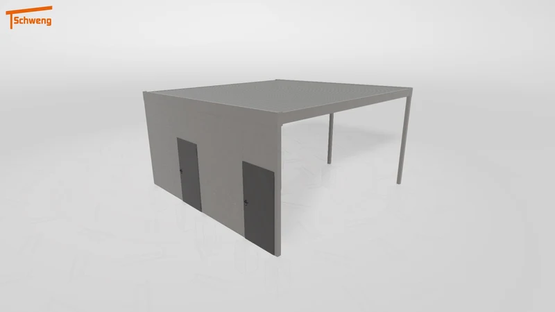 #DE Schweng Flachdachcarport C600 (ID jj9m9m)