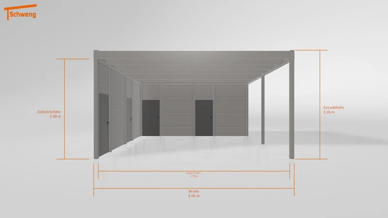 #DE Schweng Flachdachcarport C600 (ID jj9m9m)