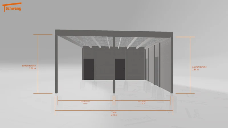 #DE Schweng Flachdachcarport C600 (ID jj9m9m)